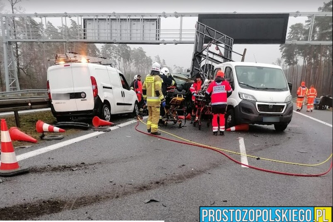 Tragiczny wypadek na A4 w kierunku Katowic.