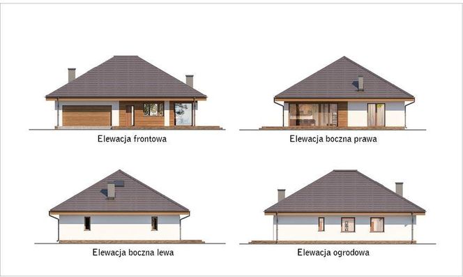 Projekt domu C444u Czterolistna koniczyna (wariant XVIII) z kolekcji Muratora