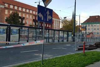 Olsztyn. Skrzyżowanie Piłsudskiego i Kościuszki zamknięte od miesięcy