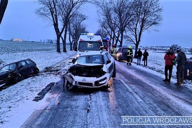 Dwa wypadki w Domasławie pod Wrocławiem