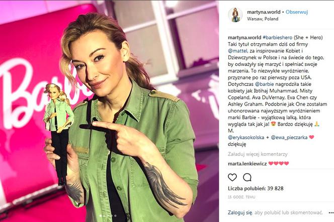 Martyna Wojciechowska jest pierwszą Polką wyróżnią własną lalką Barbie