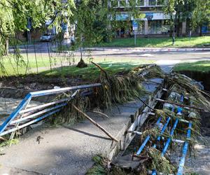 Zniszczenia po nawałnicy, która przeszła przez Rabkę-Zdrój