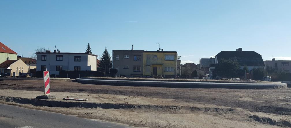 Budowa ronda na skrzyżowaniu Szybowników z Wolińską w Lesznie