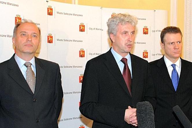 Wiceprezydenci Warszawy: Andrzej Jakubiak, Jacek Wojciechowicz, Jarosław Kochaniak