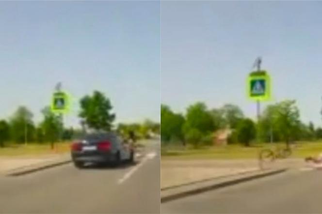 Poważny wypadek w Toruniu. Pijany kierowca BMW staranował rowerzystę