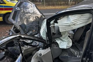 Wypadek na DK 10 w Solcu Kujawskim! Osobówka wypadła z drogi i uderzyła w drzewo [ZDJĘCIA]