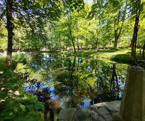 Park przy zamku w Suchej Beskidzkiej