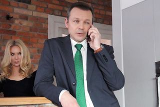 Barwy szczęścia odc. 3197. Karolina (Marta Dąbrowska), Bruno (Lesław Żurek)	