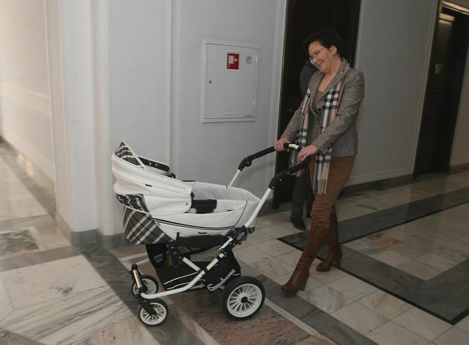 Ewa Kopacz z wnukiem