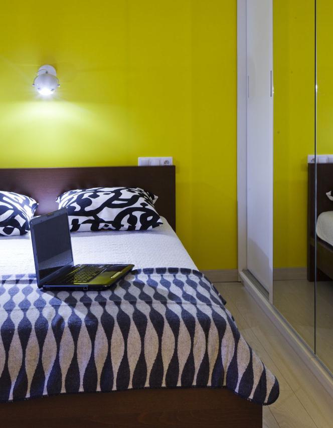 sypialnia zdjęcia: ładne zdjęcia sypialni w kolorze żółtym