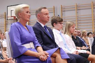 Agata Duda w wiosennych pastelach