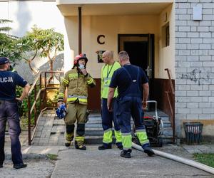 Pożar w bloku w Ostrowie Wielkopolskim. Nie żyje jedna osoba, 10 jest rannych