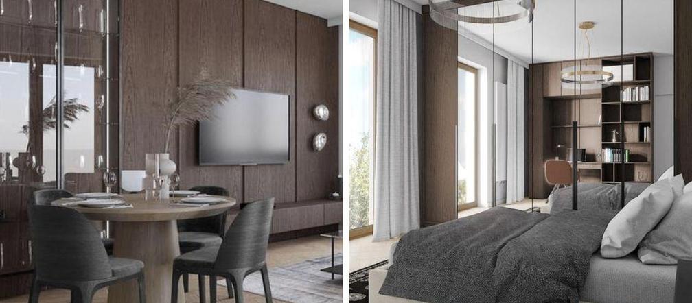 Mieszkanie w stylu modern glam