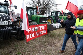 Setki rolników i członkowie Solidarności protestują w Gdańsku
