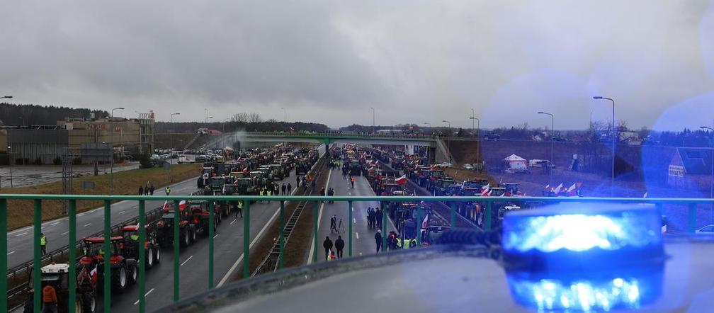 Protest rolników w woj. podlaskim (20.02.2024)