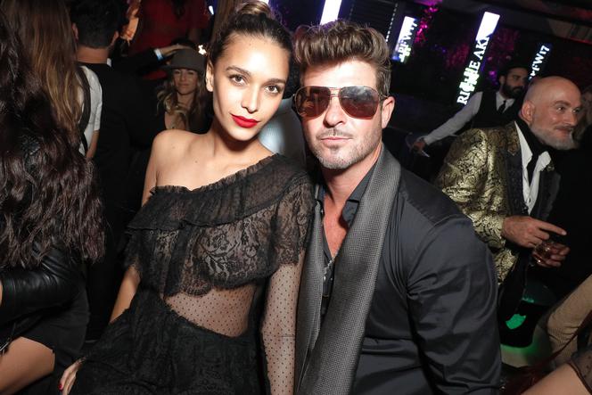 Robin Thicke i April Love Geary na urodzinach Richiego Aktivy