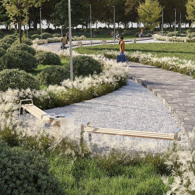 Nowy park na Osiedlu Na Stoku w Kielcach - wizualizacje