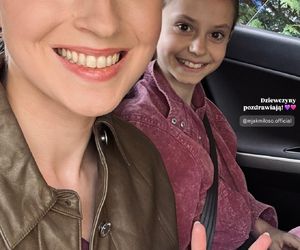 	M jak miłość nowy sezon na planie. Natalka (Dominika Suchecka), Hania (Wiktoria Basik)