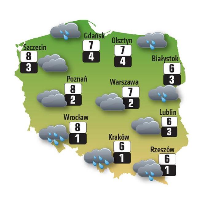Prognoza pogody dla Polski - 23.11.2020