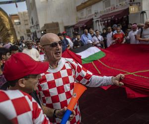 MŚ 2022. Kibice przed mecze Chorwacja - Maroko [ZDJĘCIA]