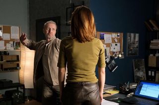 M jak miłość odc. 1874. Kama (Michalina Sosna), Brzeziński (Grzegorz Kowalczyk)