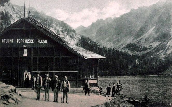 Schronisko nad Popradzkim Stawem w 1888 r.
