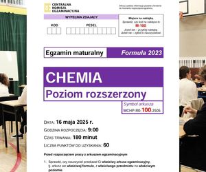 Matura chemia 2025: ODPOWIEDZI eksperta i arkusz CKE [16.05.2025]