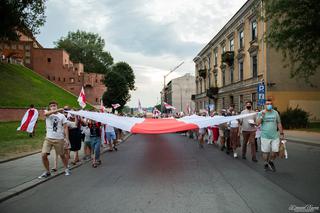 Marsz solidarności z Białorusinami w Krakowie