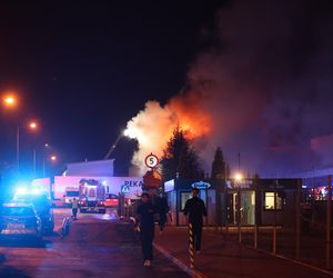 Pożar hali w Sosnowcu