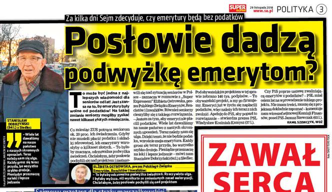 Emeryci! Tak szanują Was posłowie