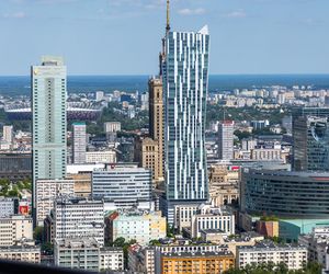 Panorama Warszawy z wieżowca Skyliner