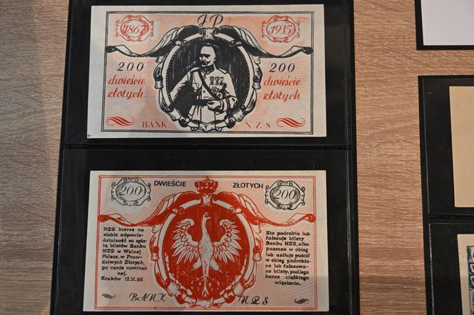 Wystawa banknotów opozycji antykomunistycznej w Szczecinie 