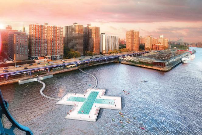 Ten basen ma również oczyszczać wodę w rzece. Pływające kąpielisko stanie na East River