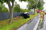 Wypadek na DW 309 koło Leszna. Zderzyły się dwa samochody