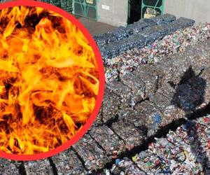 W Zawierciu płonęło ok. 200 metrów kwadratowych śmieci. Kolejny pożar składowiska odpadów