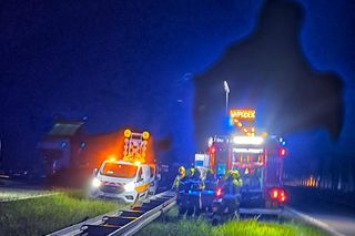 Śmiertelny wypadek na S8 pod Wieruszowem. Mężczyzna zginął w zderzeniu dwóch tirów [ZDJĘCIA].