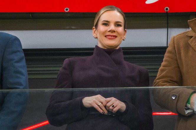 Marta Nawrocka na meczu Polska - Holandia