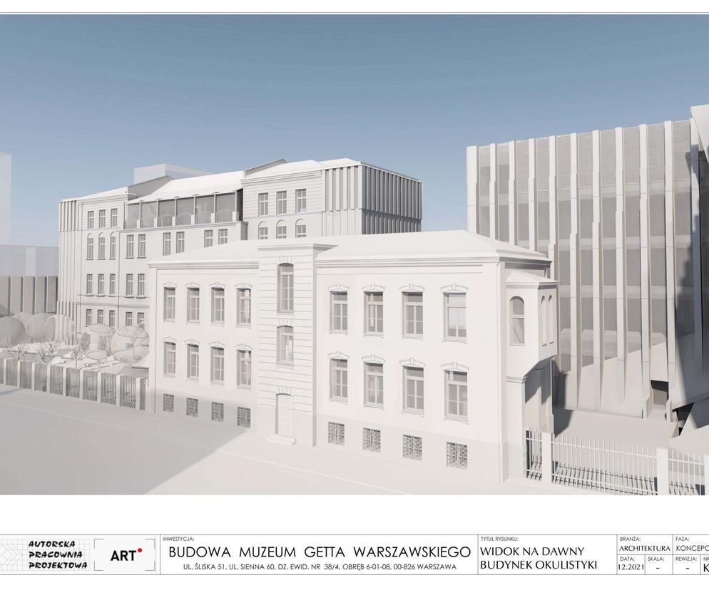 Muzeum Getta Warszawskiego wizualizacja