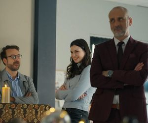 Barwy szczęścia, odcinek 3187. Jolą (Małgorzata Potocka), Radomir (Łukasz Wójcik), Weronika (Maria Świłpa), Kornel (Jakub Bohosiewicz)