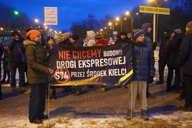 Protest kielczan przeciw budowie S74