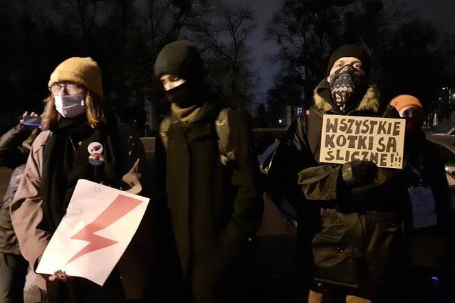 Strajk kobiet w Toruniu. Protest pod komendą policji. Tchórze, tchórze! 