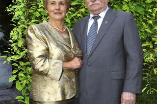 Lech Wałęsa z żoną Danutą