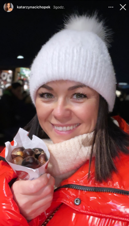 Kasia Cichopek na jarmarku bożonarodzeniowym