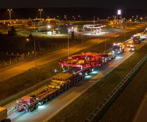 Transport maszyny TBM przez Podkarpacie. W weekend potężne utrudnienia w ruchu 