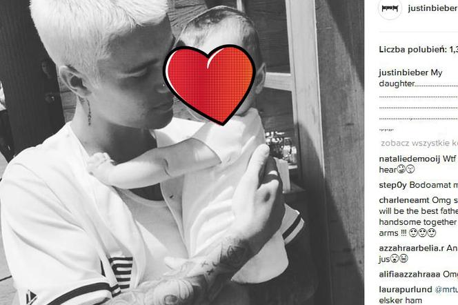 Justin Bieber z dzieckiem