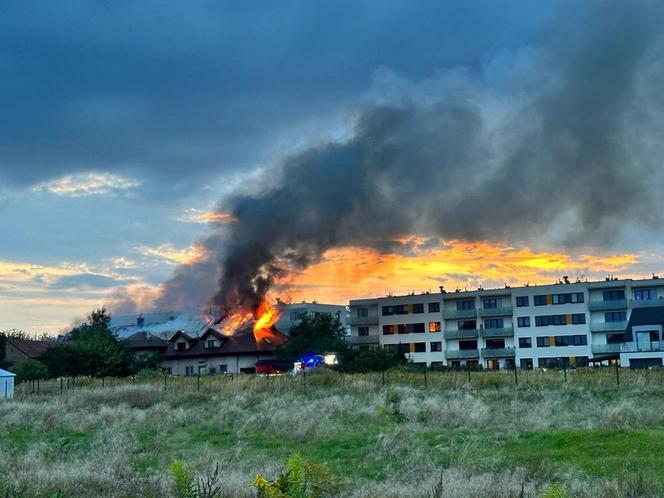 Pożar sali weselnej w Pruszkowie