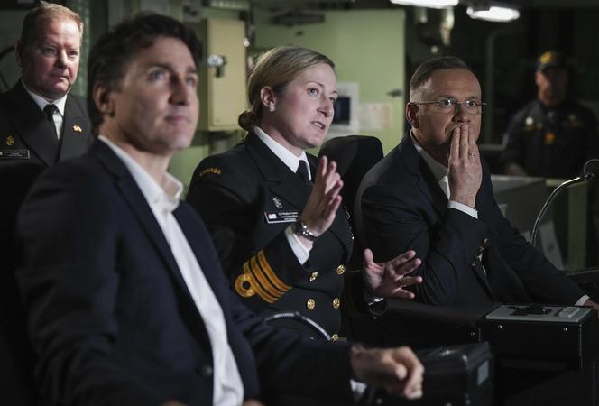 Prezydent RP Andrzej Duda i premier Kanady Justin Trudeau. Spotkanie z Premierem Kanady w bazie marynarki wojennej Canadian Forces Base Esquimalt