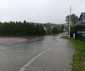 Sytuacja powodziowa na drogach województwa śląskiego.