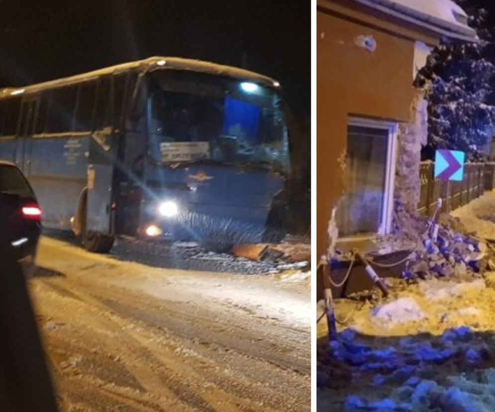 Autobus z pasażerami roztrzaskał się na domku jednorodzinnym. 65-letnia lokatorka cudem uniknęła śmierci!