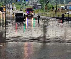 Przejazd na Giszowcu zalany 